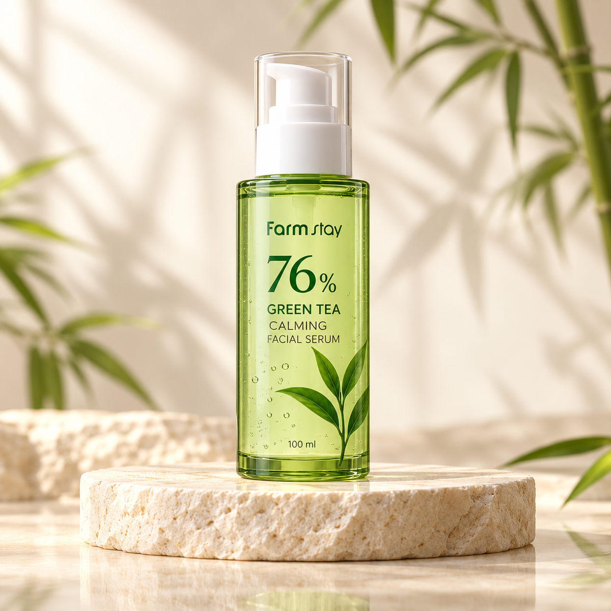 Farmstay 76% Green Tea Calming Facial Serum 100 ml